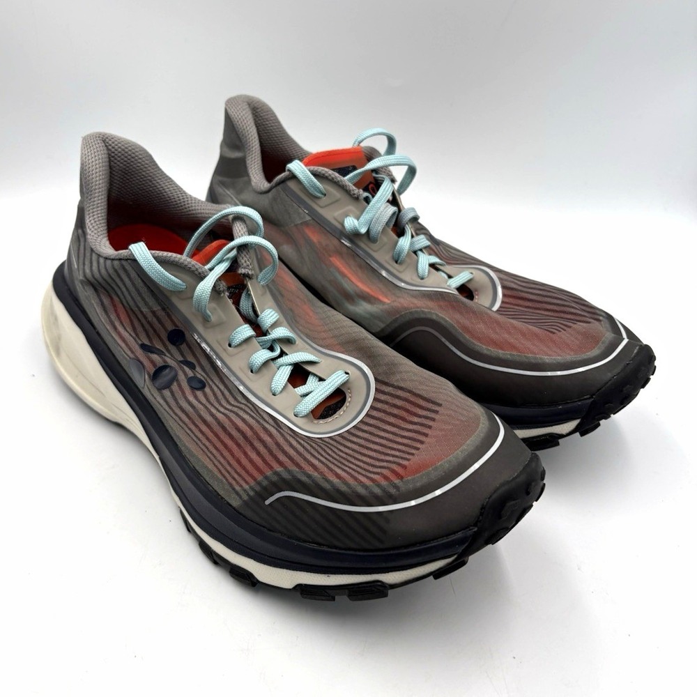 CRAFT Craft Trail Gray/Red/Black Low Top Lace-Up Running Sneakers Men's Size 9.5